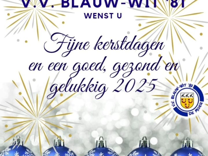 Fijne feestdagen en een gezond, gelukkig, sportief en succesvol 2025!